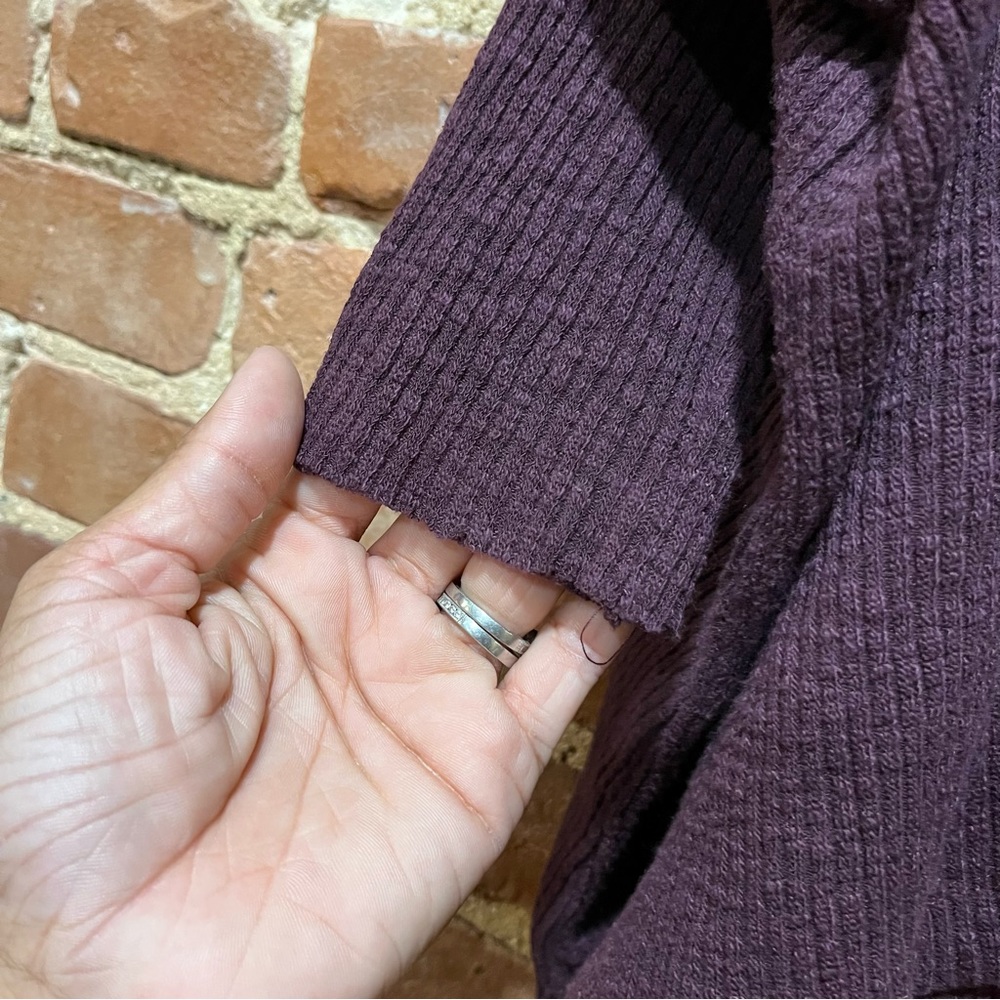 Free People Beach World Traveler Ribbed Turtleneck Split Back Sweater - Picture 6 of 8